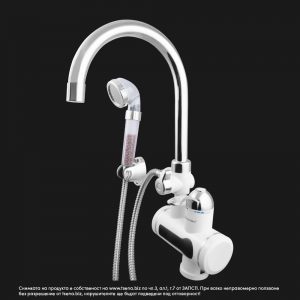 Смесител с вграден нагревател за вода с душ комплект Synchro AQN-9E-3Tsh/3kW