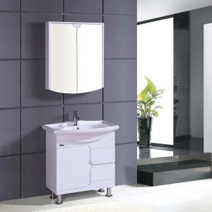 Шкаф за баня, баня шкаф, мебел за баня, шкаф баня с горен шкаф с огледало и шкаф с порцеланова мивка KD-363B