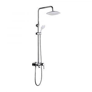 Душ система телескопична със смесител за баня, ръчен душ и пита Synchro QL1308