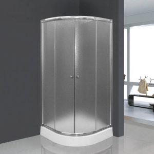 Овална душ кабина, SK-S-002, матирани стъкла, 90х90х195см