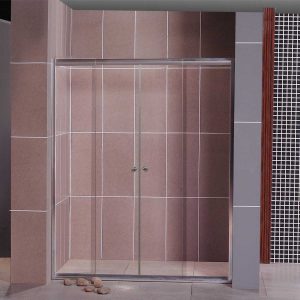 Параван за баня стъклен SC-04 130(до150)x185см.