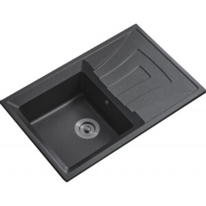 Гранитна мивка ICGS 8104 черна – Inter Ceramic