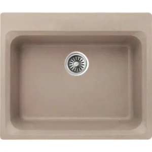 Квадратна гранитна мивка ICGS 8106 пясъчна 52×62 – Inter Ceramic