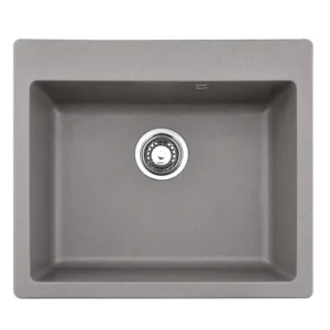 Квадратна гранитна мивка ICGS 8304 сива 50×57 – Inter Ceramic