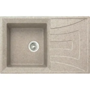 Гранитна мивка с крило ICGS 8104 пясъчна 50×78 – Inter Ceramic