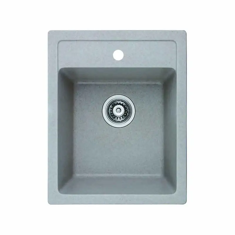 Гранитна кухненска мивка Inter Ceramic 4050 пясъчна, правоъгълна форма с отвор за смесител