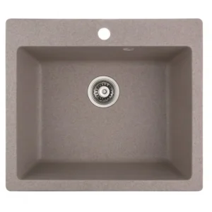 Гранитна кухненска мивка с отвор 8304 пясъчна – Inter Ceramic