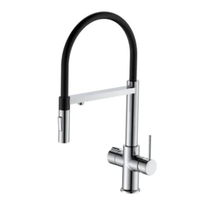 Смесител за кухня Acqua Pura 7207074C хром с изтеглящ се душ– Inter Ceramic