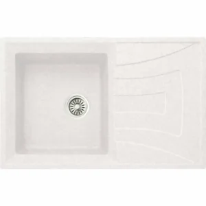 Гранитна кухненска мивка с плот ICGS 8104 бяла – Inter Ceramic