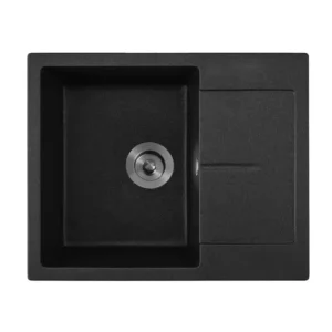 Гранитна кухненска мивка с плот ICGS 8220 Black – Inter Ceramic