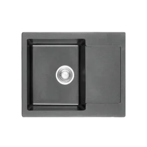 Гранитна кухненска мивка с крило ICGS 8220 сива – Inter Ceramic