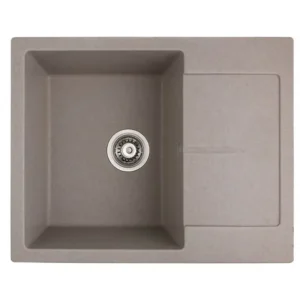 Гранитна кухненска мивка с едно корито и крило ICGS 8220SAND пясъчна – Inter Ceramic