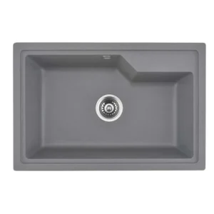 Гранитна кухненска мивка правоъгълна ICGS 8315 сива мат – Inter Ceramic
