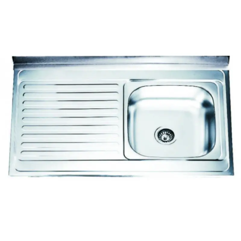 Кухненска мивка Inter Ceramic ICK 10060L инокс от неръждаема стомана с едно корито и ляв отцедник