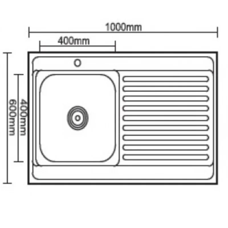 Inter ceramic ick 10060r inoks kuhnenska mivka s desen plot razmeri