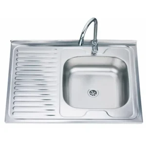 Кухненска мивка инокс ICK 8060A*16 L с ляв плот – Inter Ceramic