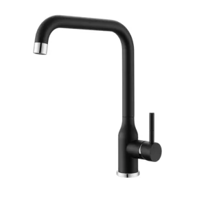 Кухненски смесител Inter Ceramic 7107005 BLACK с висок чучур и гранитно покритие