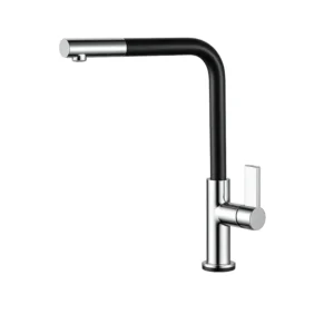 Кухненски смесител Inter Ceramic ICF 718650 BLACK с висок чучур и гранитно покритие