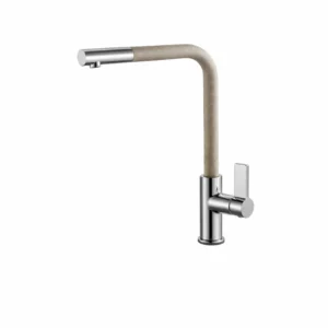 Кухненски смесител Inter Ceramic ICF 718650 SAND с висок чучур и гранитно покритие