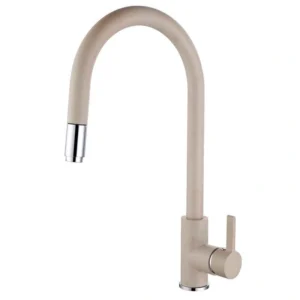 Пясъчен гранитен смесител за кухня Inter Ceramic MELINA ICF 263006 Sand с изтеглящ душ