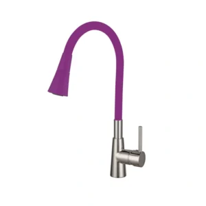 Месингов смесител за кухня Inter Ceramic HAVANA ICF 7108223 Purple с гъвкав чучур