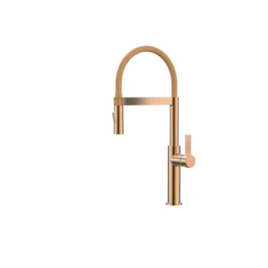Смесител за кухня Inter Ceramic ICF 7169184BRUSH ROSE GOLD с изтеглящ душ